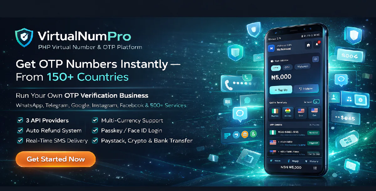 VirtualNum Pro - Premium OTP Script